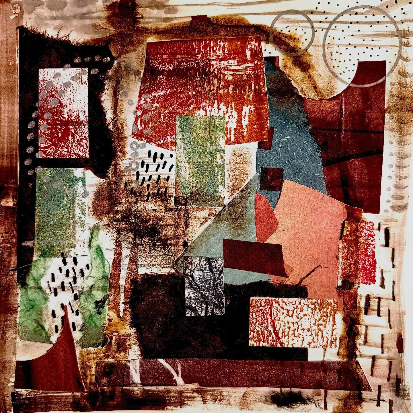 Rain.  Mixed media collage on watercolor paper | 8x8 inches 

#the100dayproject #collage #mixedmedia #collageart #contemporarycollage