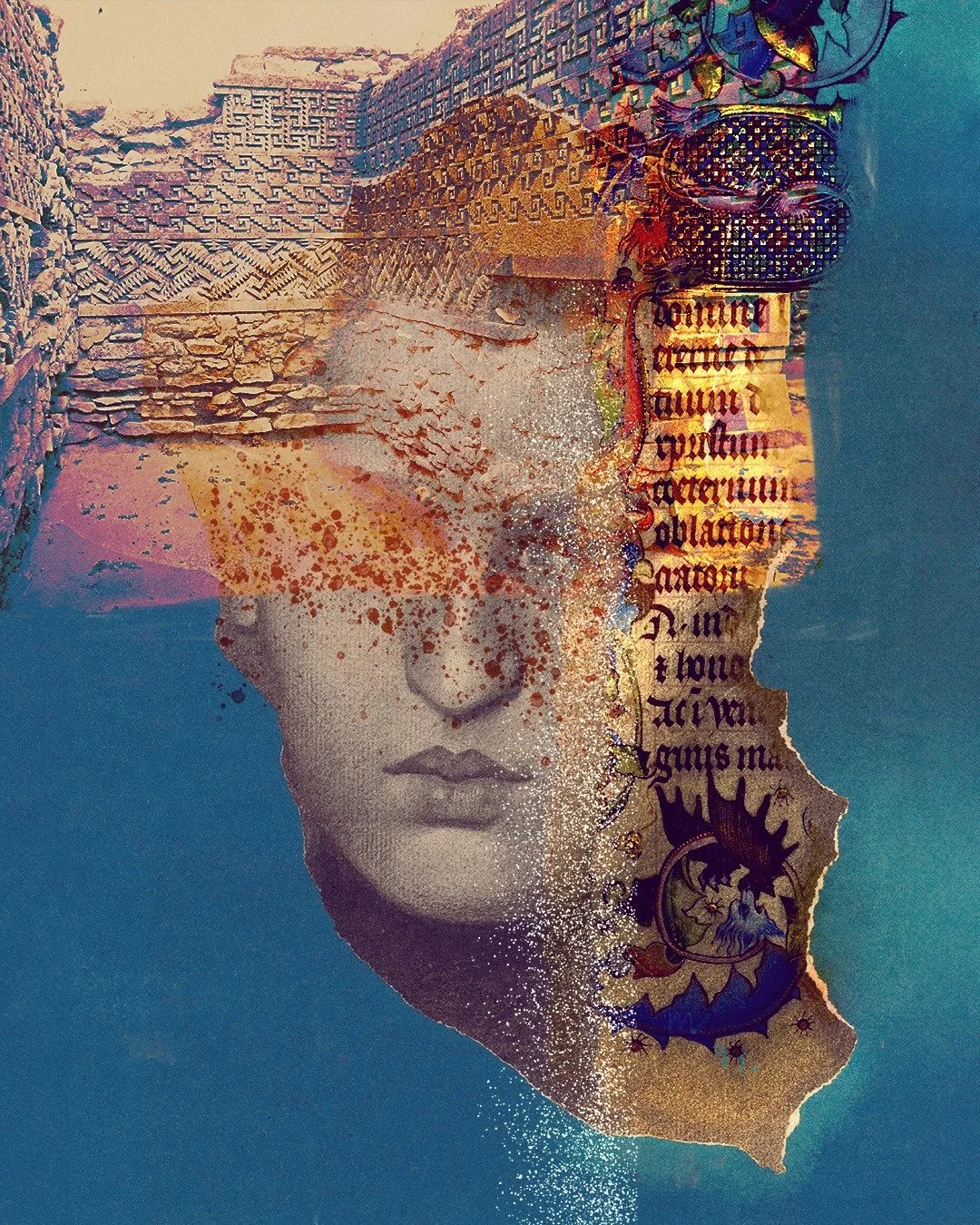The Ruins (Digital Collage with vintage images)