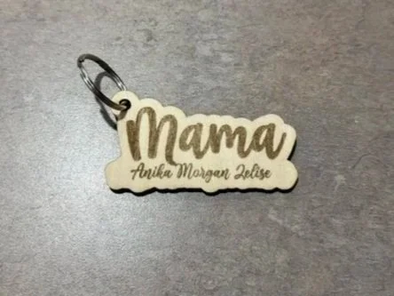 Personalized Wooden Keychains for Moms, Grandmas, and Aunties
