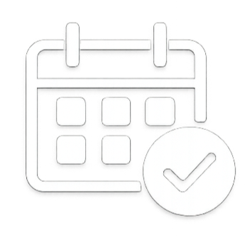Calendar icon with a checkmark