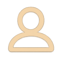 Placeholder user icon, a stylized outline of a person.