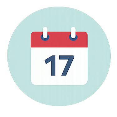 Calendar icon showing the date 17.