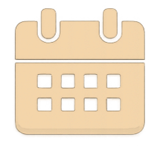 A beige-colored keyboard with eight keys arranged in two rows.