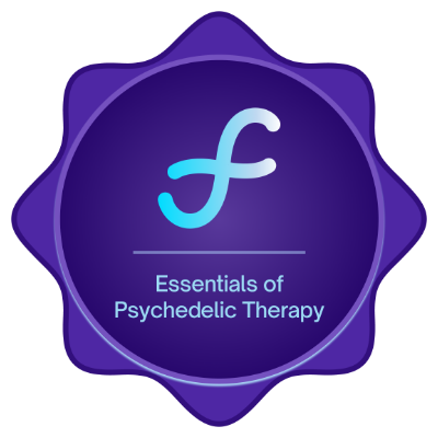 Fluence Essentials of Psychedelic Therapy certificate earned by Dr. Maximino Salazar, PsyD, for psychedelic preparation and integration therapy.