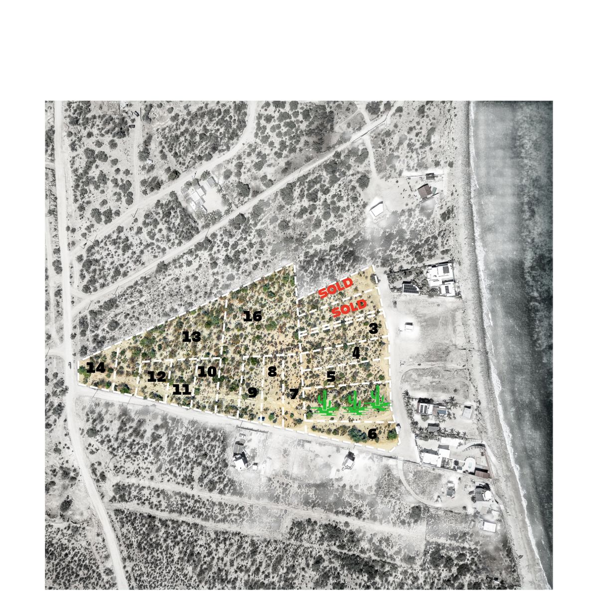San Isidro, just 70 meters from the beach, starting at $53,000.00 USD. 

50 minutes from Los Barriles and 15 minutes from El Cardonal.
