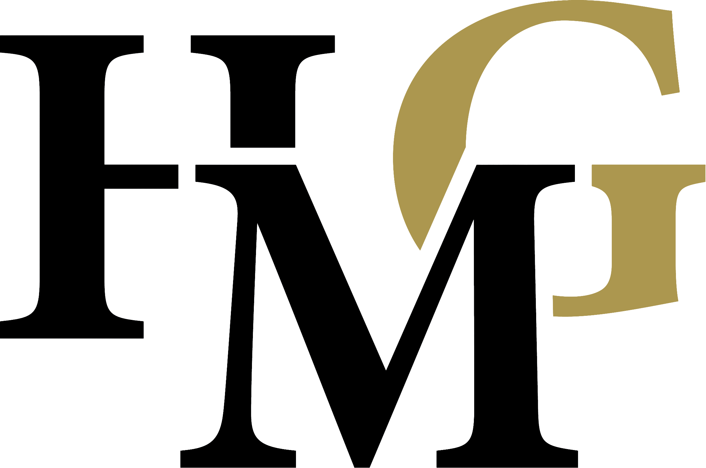 Logo for Hanson, McClintic & Gerber consisting of the letters: H, M, G. The "G" is gold and the other letters are black.