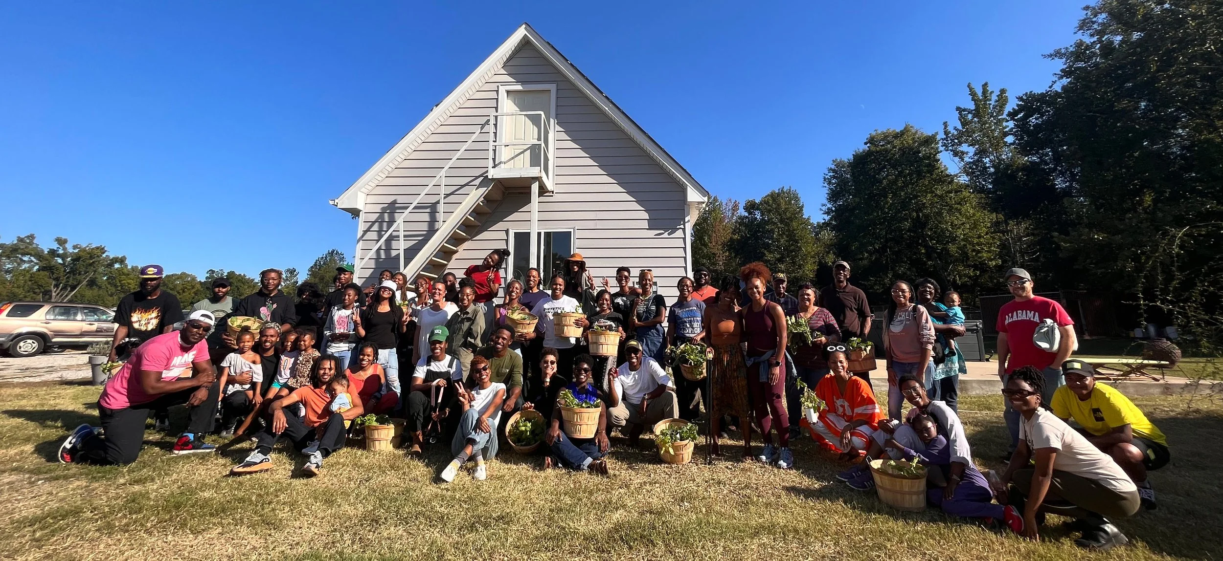 The Everbloom community gathered at the farm.