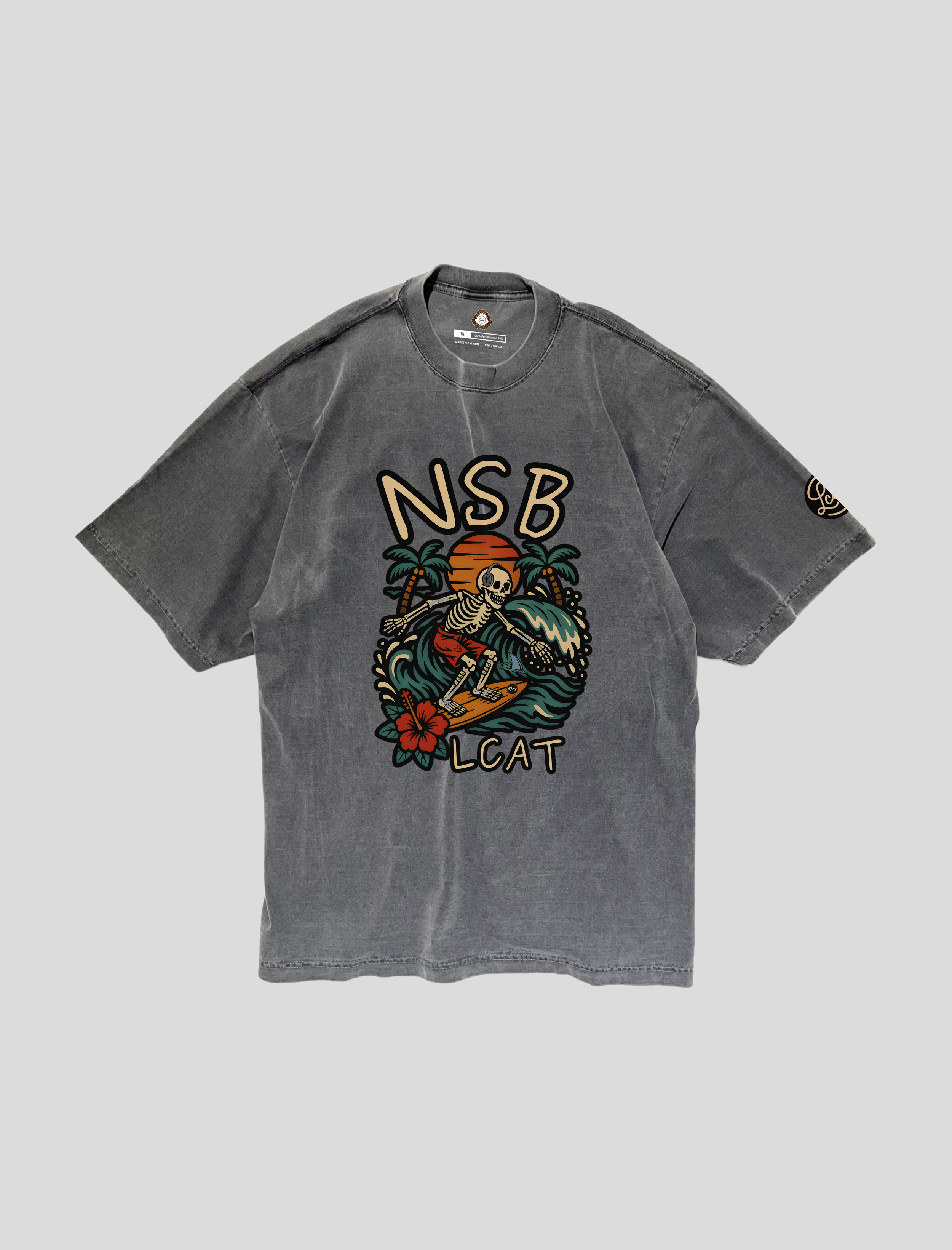 Skeleton Surfer Heavyweight Tee