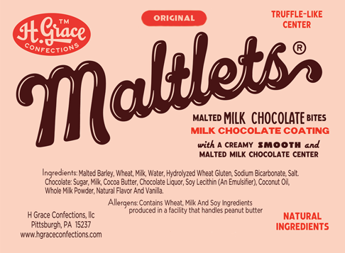 MALTLETS ORIGINAL Malted Milk Chocolate Center.