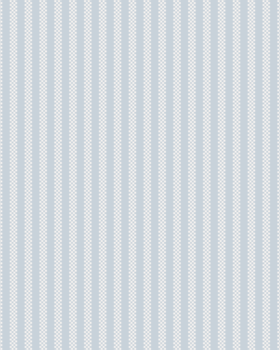 A pattern of light blue and white vertical stripes with small squares.