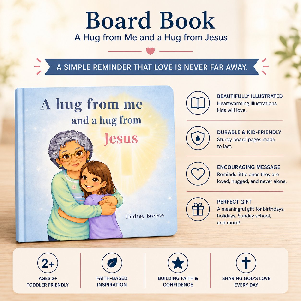 A hug from me and a hug from Jesus