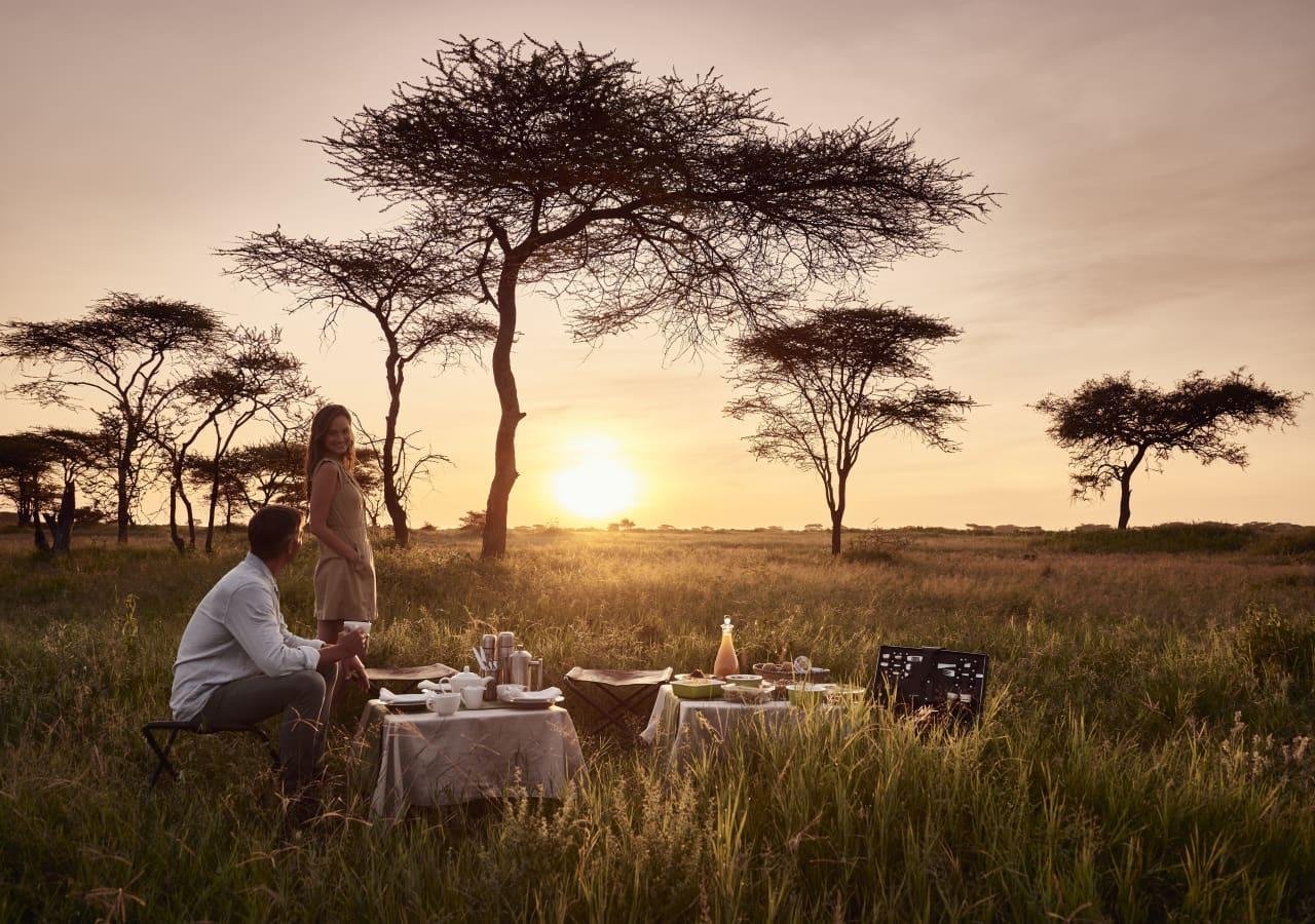 African safari at sunset. A true Sundowner.