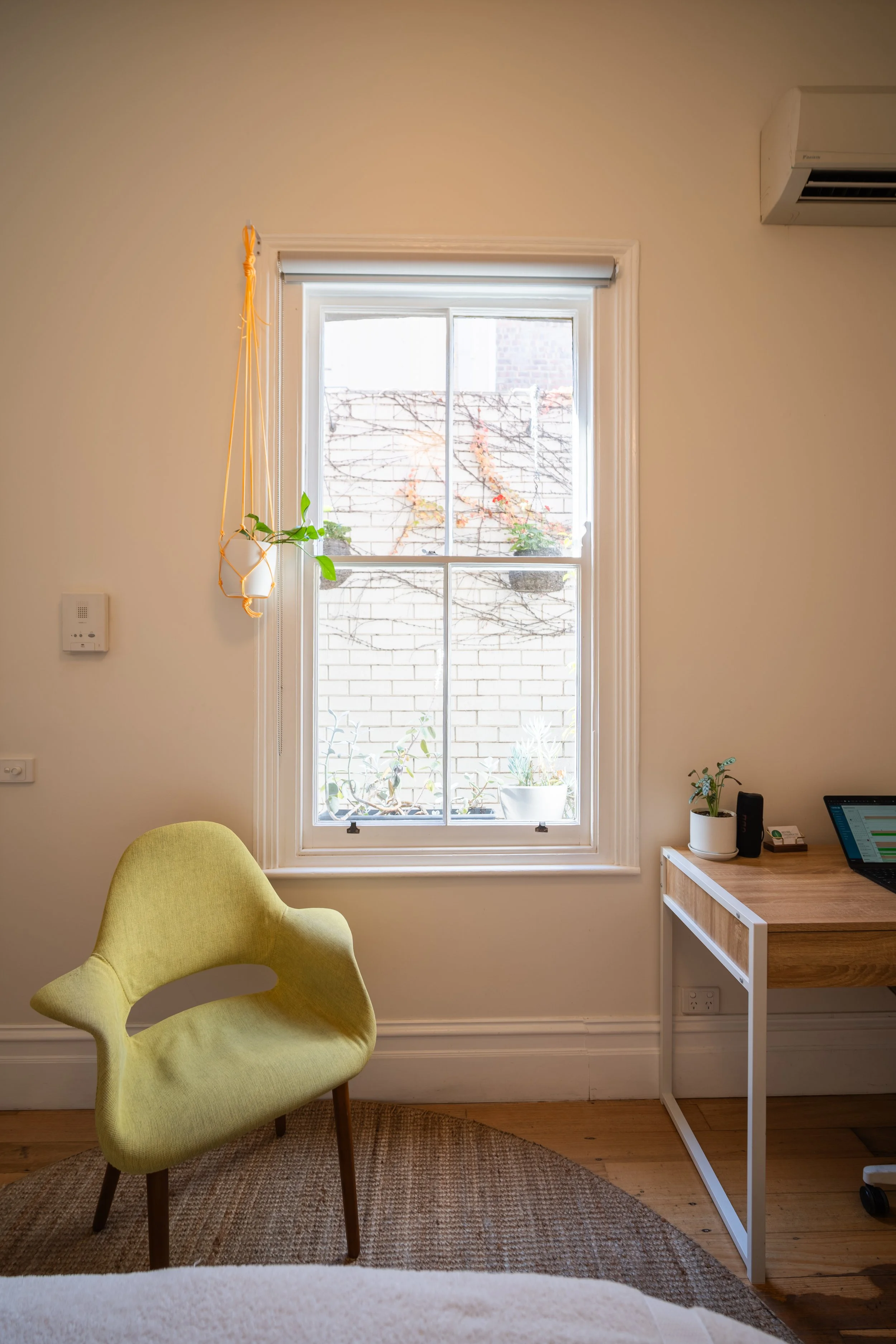 Bright treatment room with window and natural light at Four Seasons Wellness Centre Abbotsford Melbourne