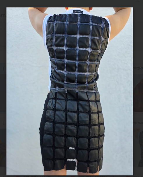 Casual White T-Shirt with Black Checkered Fabric