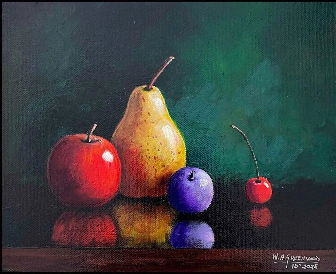 Apple Pear Plum a Cherry