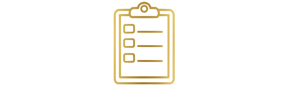 A digital drawing of a clipboard with a checklist, featuring yellow and black colors.