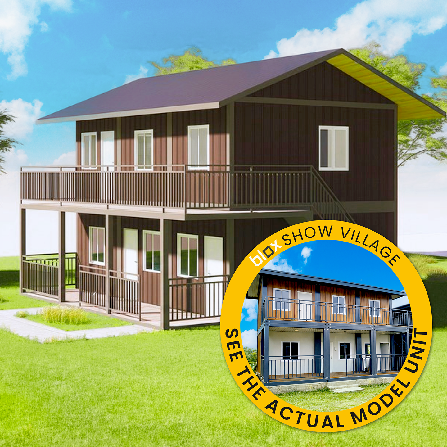 Blox PH Prefab Unit - 108sqm 2-storey Rental Apartment