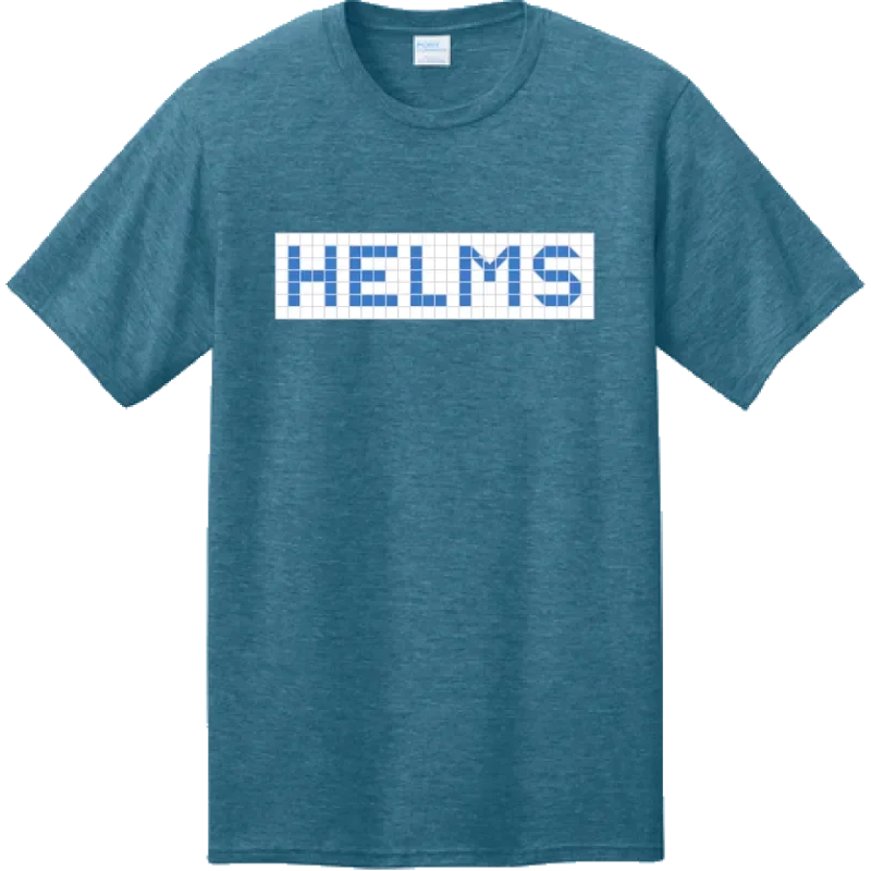 Blue Retro Tile Cotton Tee