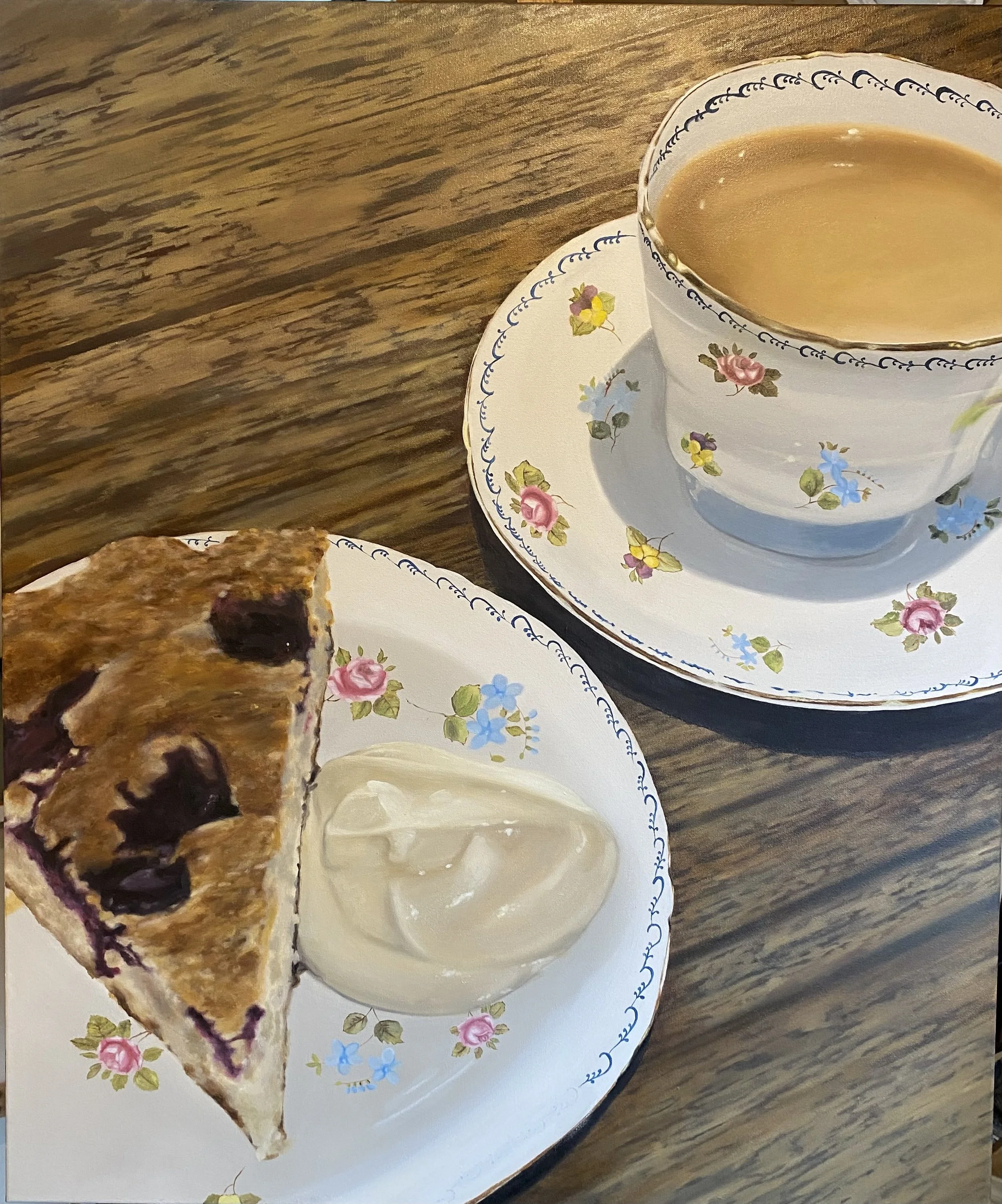 'Tea and cake'                                                                    
               


Oil on canvas 
750 x 900
Available