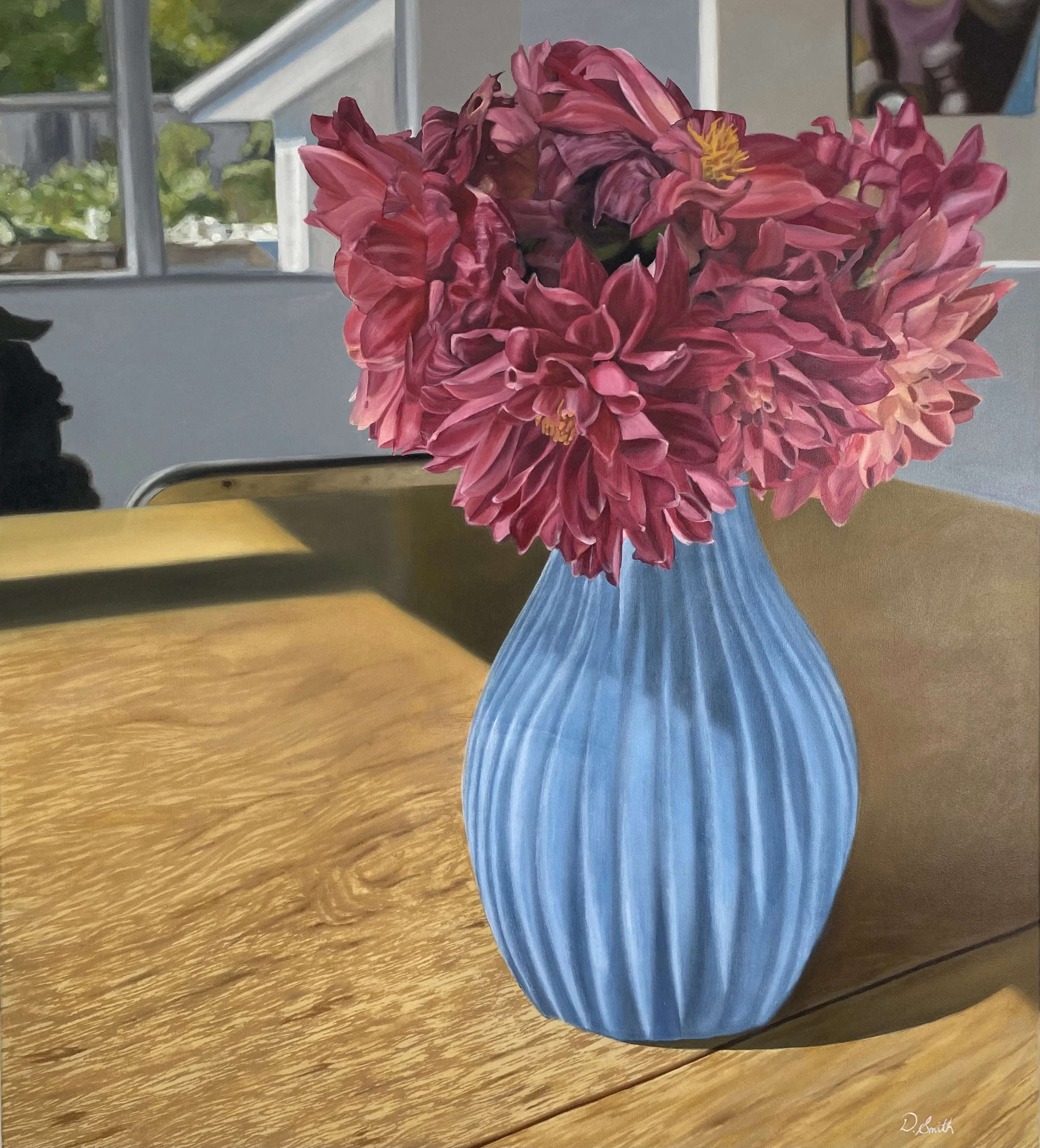 'The dahlias' Oil on canvas 900 x 1000
Available