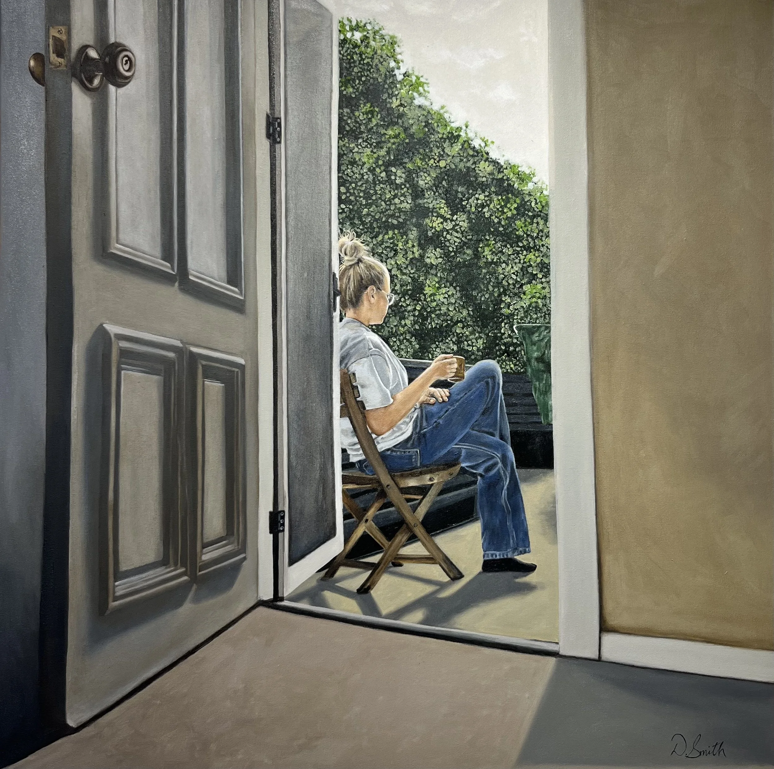 'Should I start going to Church?'2026
Oil on canvas 
750 x 750
Available - Click image for link