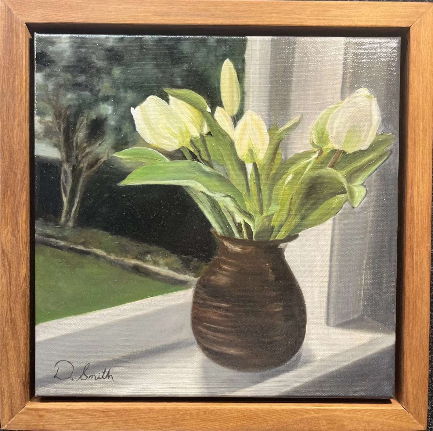 'Affection' 2026
Oil on canvas 
350 x 350mm
Framed in NZ recycled Rimu 
Available (click for link)