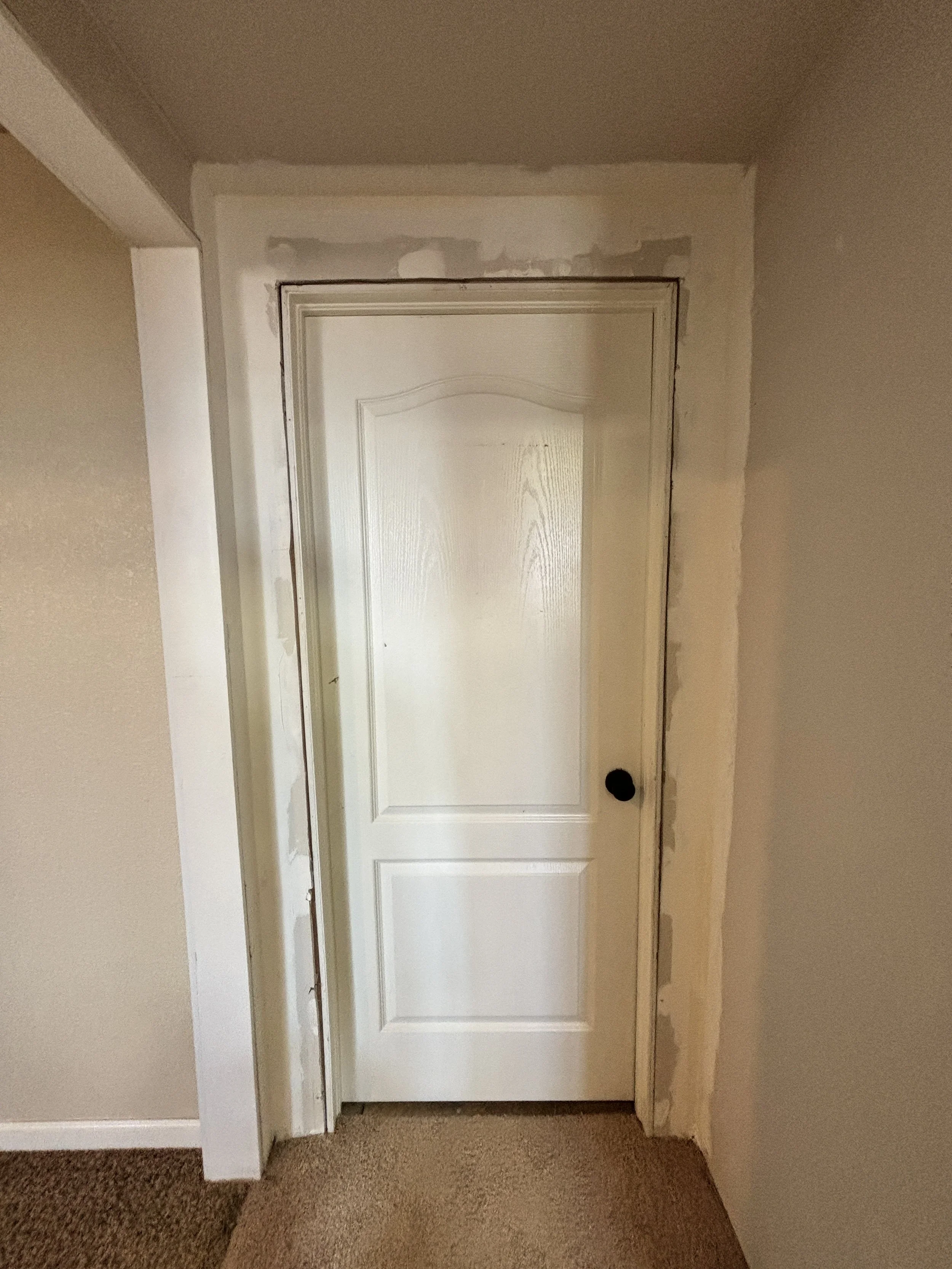 Door Moved and Original Open Framed