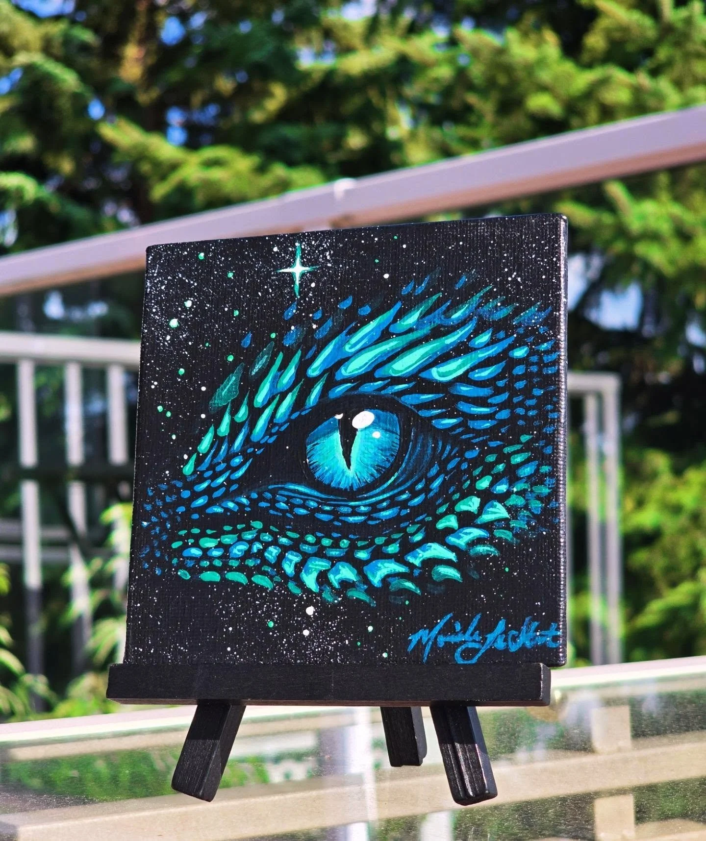 Another addition to my 4" x 4" Miniatures collection 🐉🧿

.
.
.

#dragoneye #dragonart #acryliconcanvas #miniaturepaintings