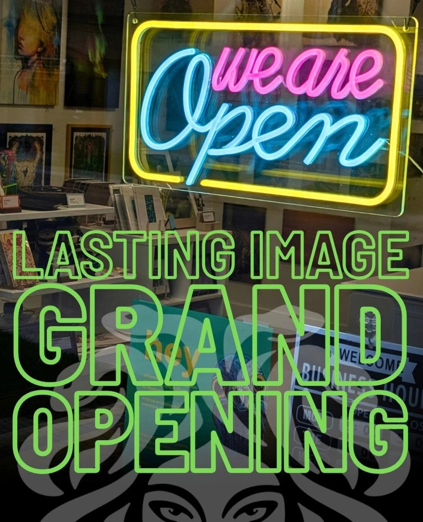 YOU ARE INVITED to the GRAND OPENING of Lasting Image on Saturday, October 3rd! Located at 708 10th Street in Brandon Manitoba, and the party is going from 10AM - 5PM! 

~ Live demos from local artists Curt Shoultz, Callie Crump, and Jan Jenkins! 
~ 