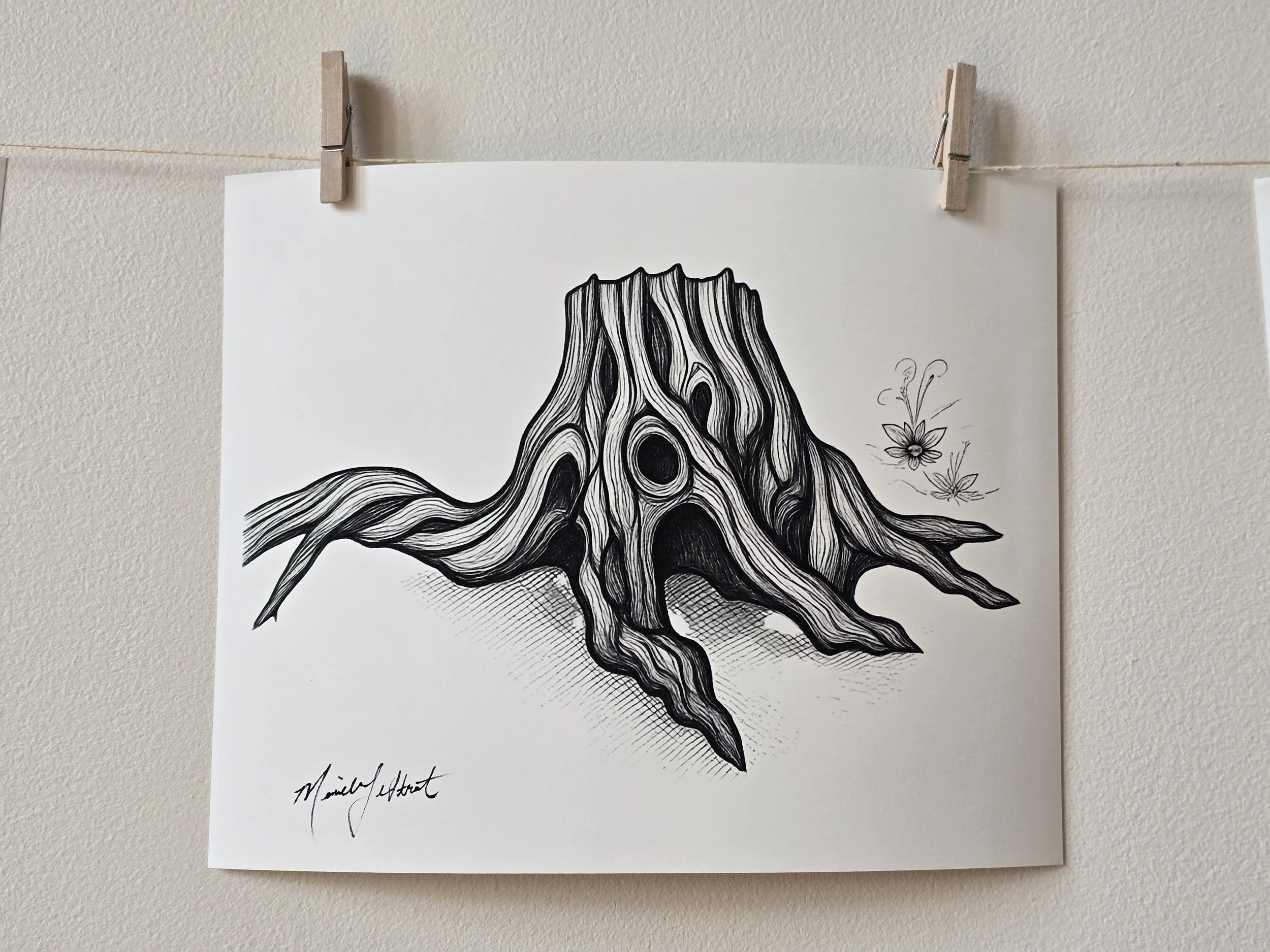 Tree Stump Art - Natural Home Decor - Cottagecore Art - Forestcore Art - Forestcore Art - Canadian Woodland Artwork