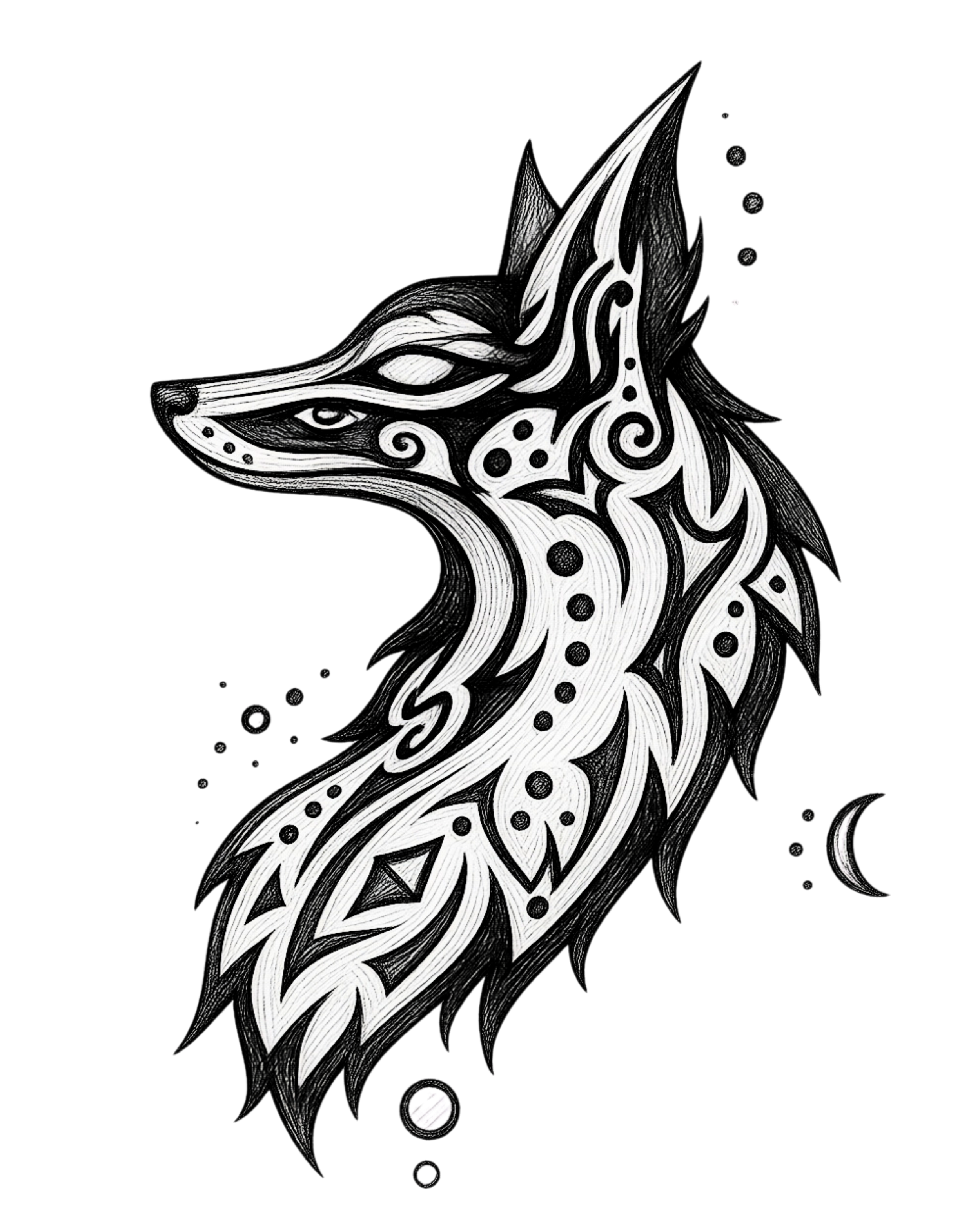 Spirit Fox Rune Sketch | Print