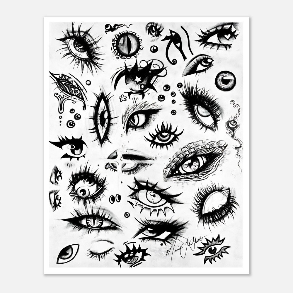 All Eyes - Third Eye Art - Eclectic Artwork - Eclectic Home Decor - Eclectic Wall Art - Canadian Artist - Manitoba Artist - Eye Art