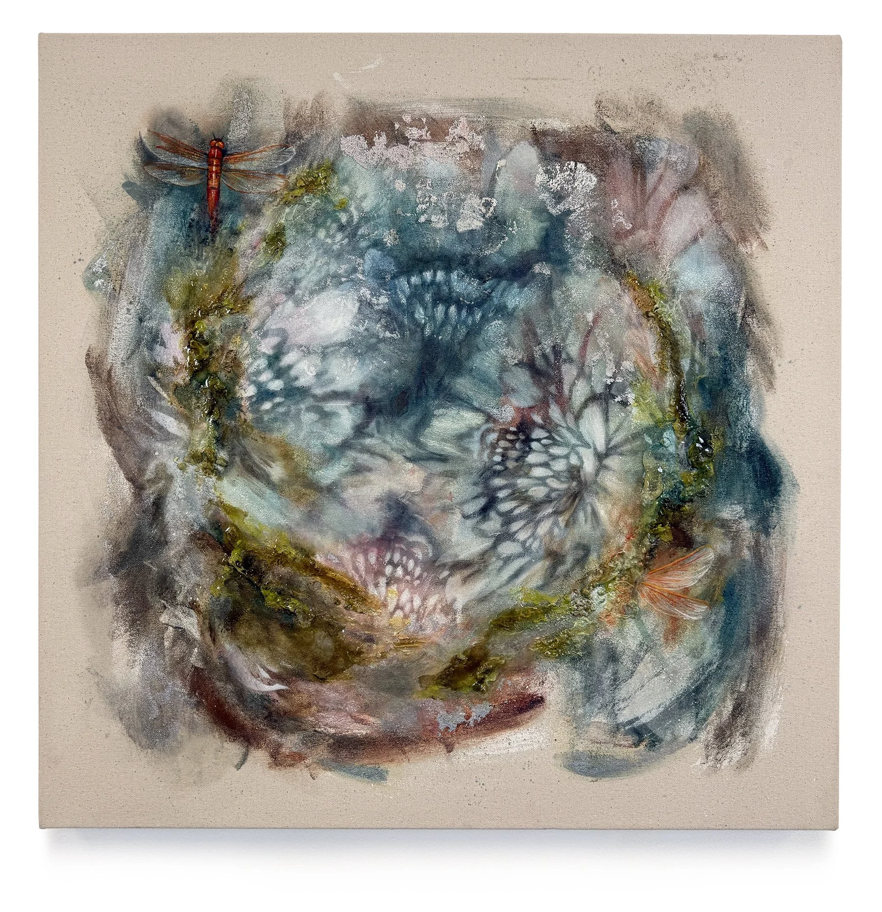Everything Awaits, Mixed media oil on canvas, 24" x 24"
