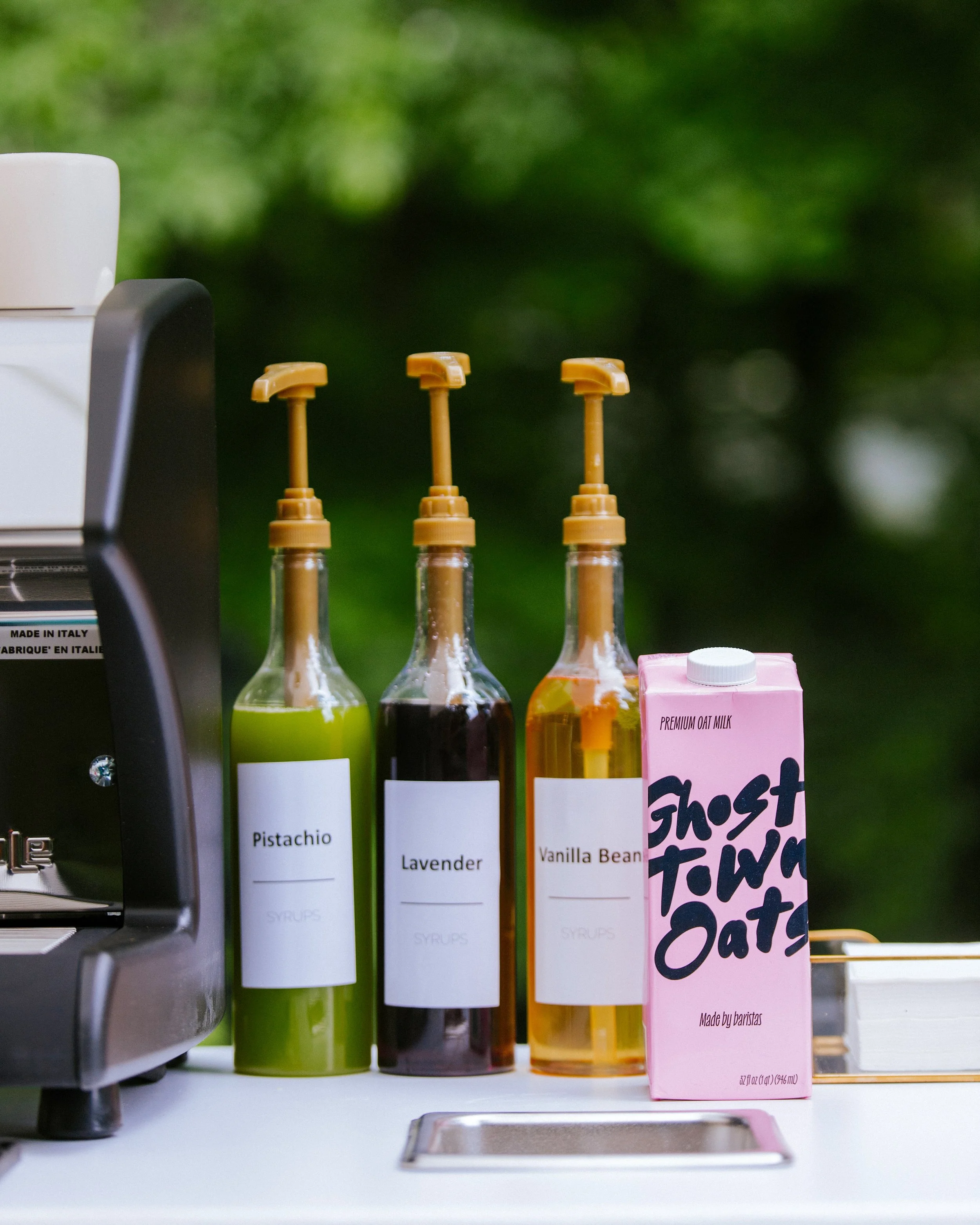 MILK AND COFFEE SYRUP SETUP