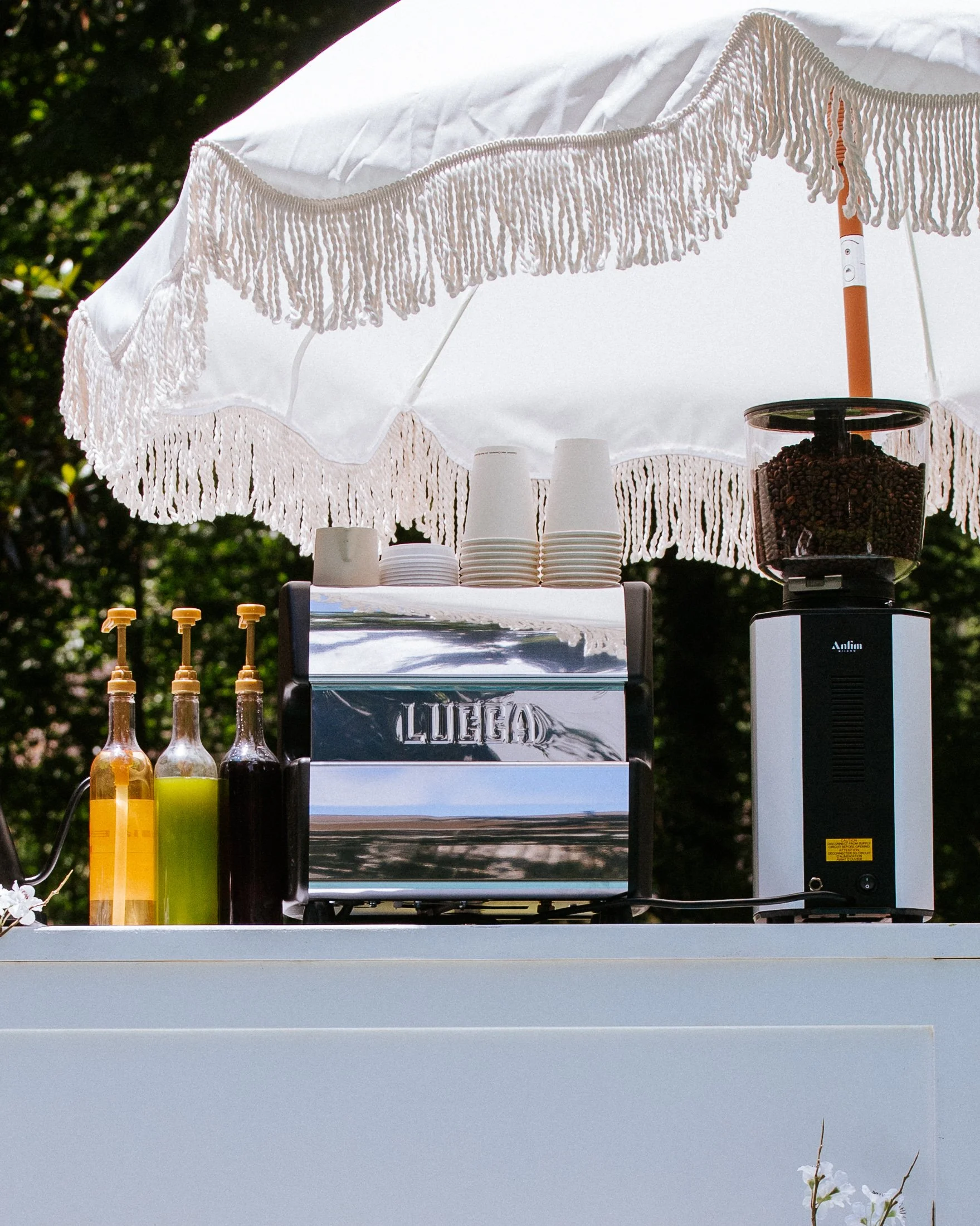 Luxury Espresso cart setup