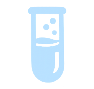 Simple illustration of a test tube with bubbling liquid.