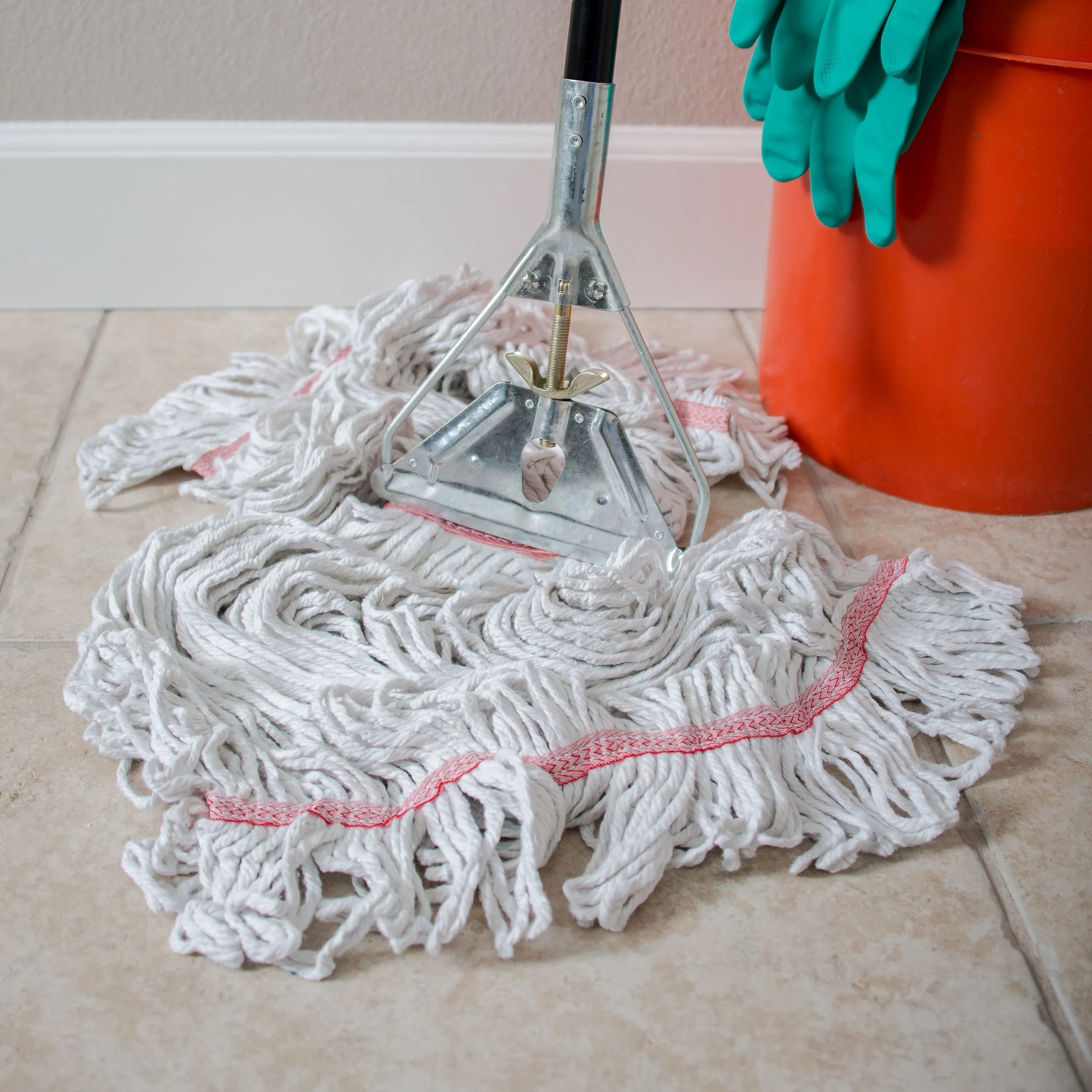 Large white mop