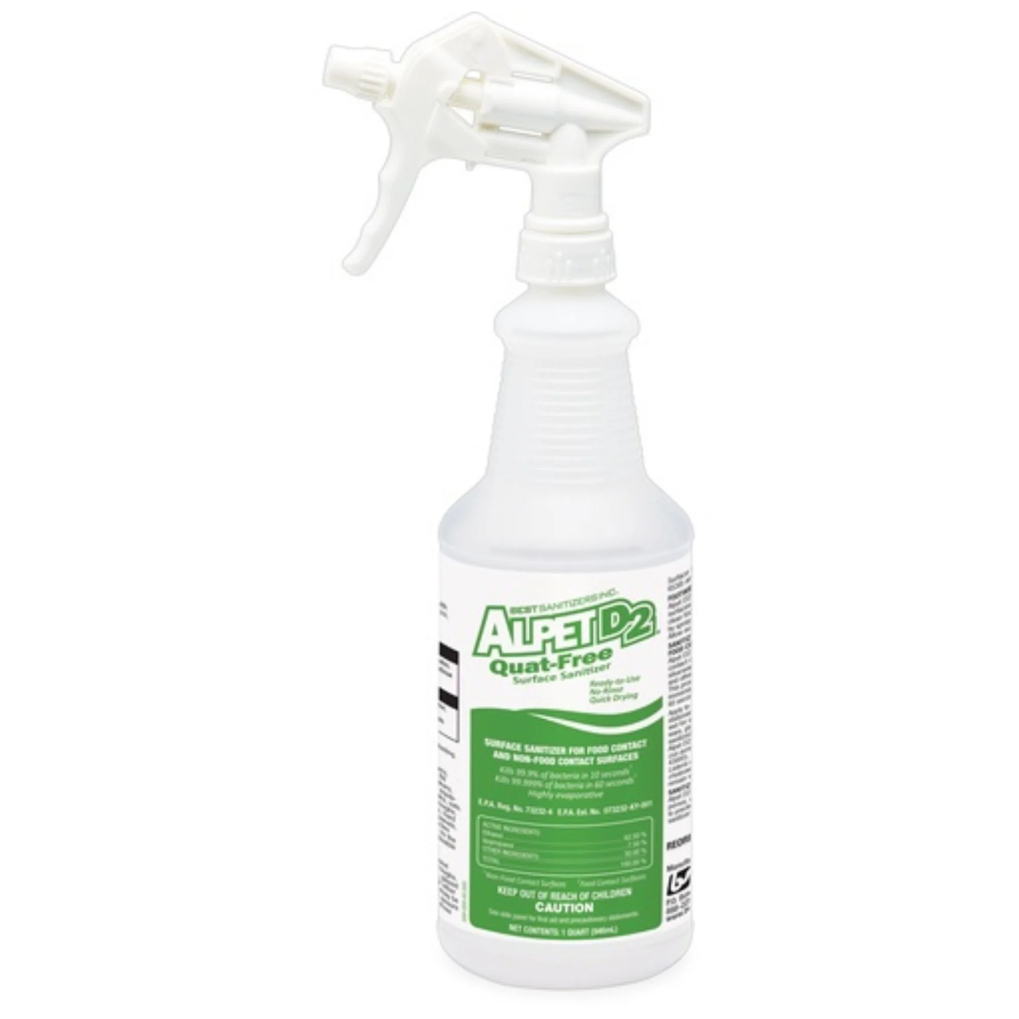 1 Qt. Alpet® D2 Quat-Free Replacement Spray Bottles