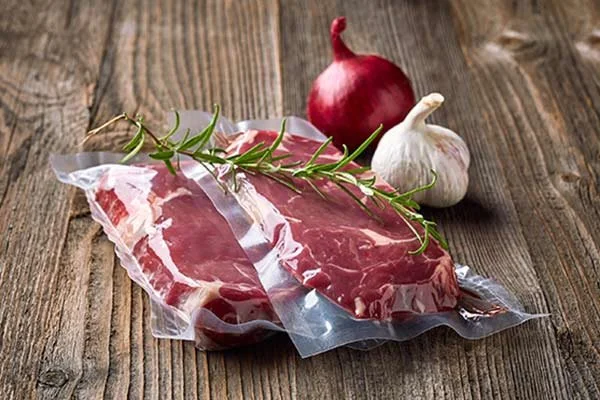 Vacuum packaged steak