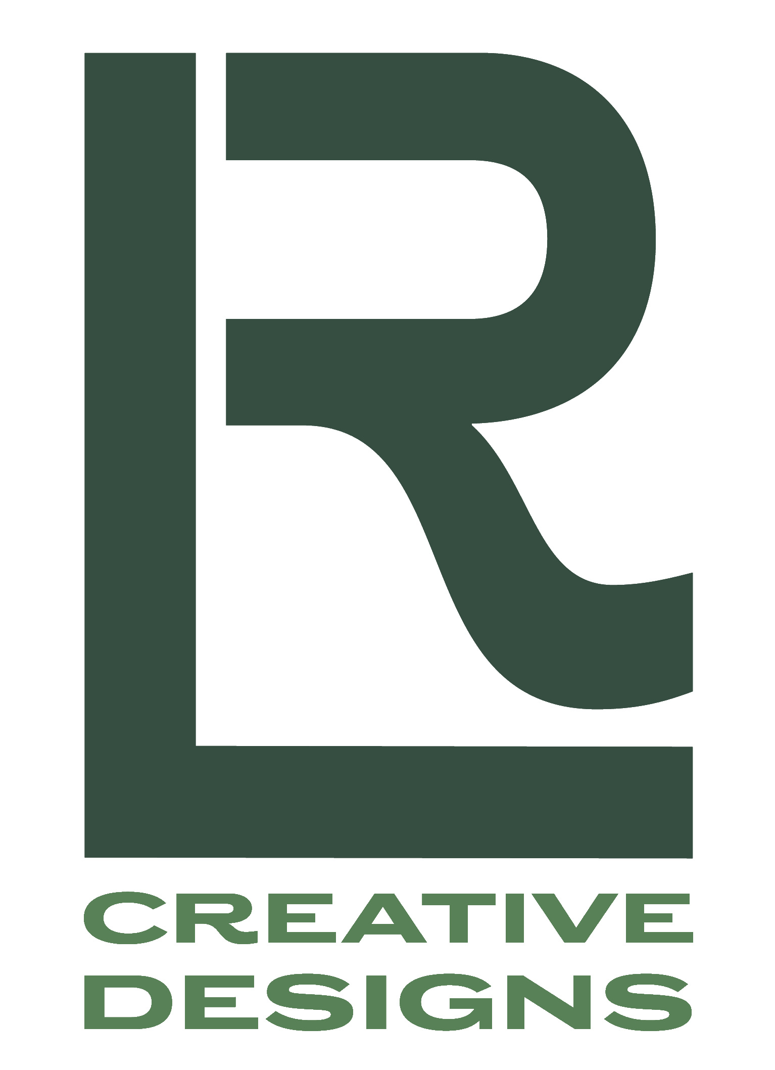 Logo featuring the letters L and R in large type, with the words "CREATIVE DESIGNS" beneath.