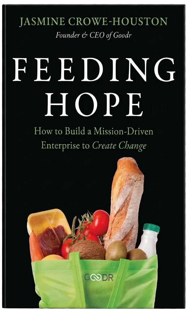 Transparent PNG image of the Feeding Hope book by Jasmine focused on hope, leadership, and social impact.