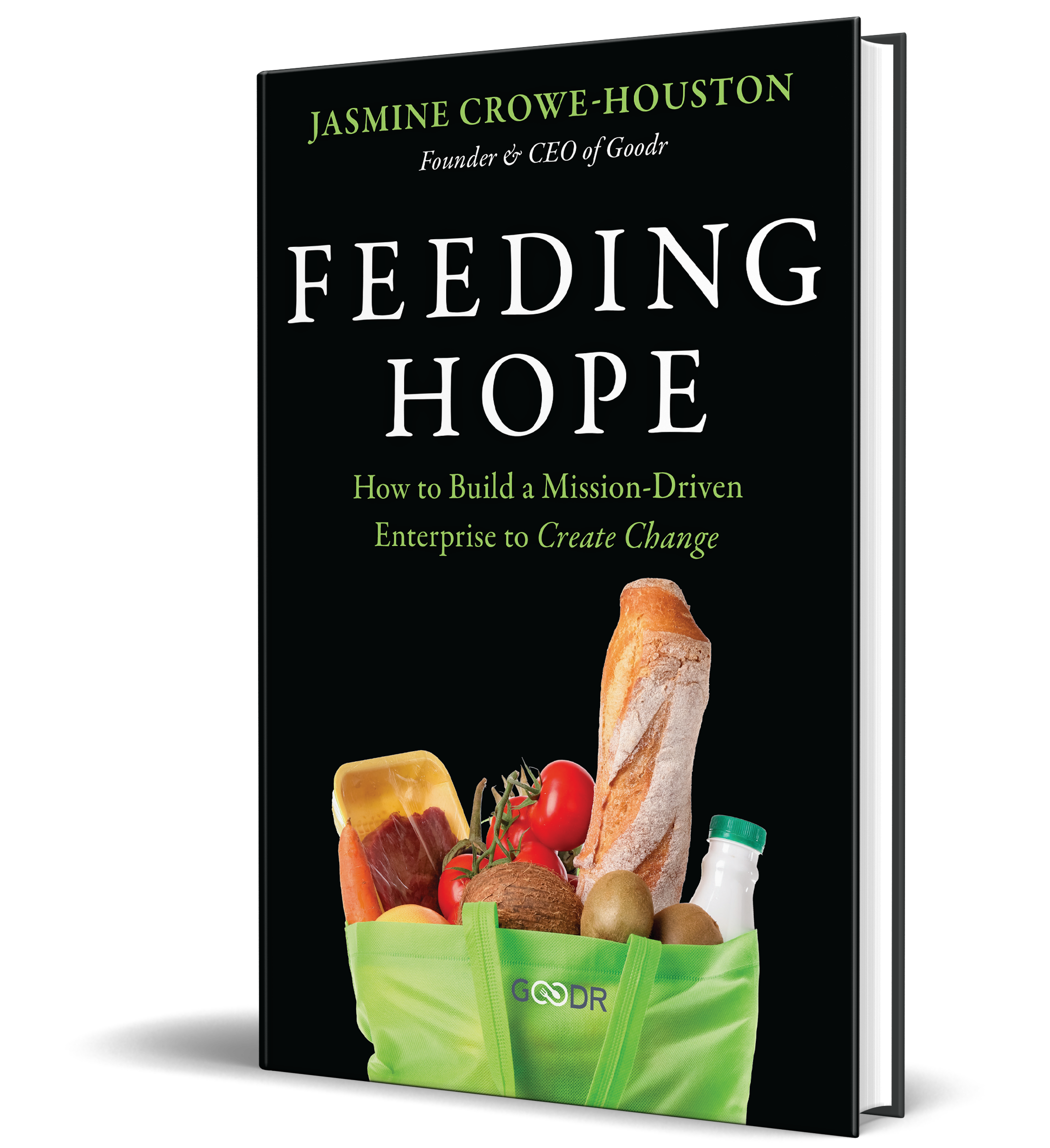 Cover of the Feeding Hope book by Jasmine focused on hunger awareness, leadership, and social impact.