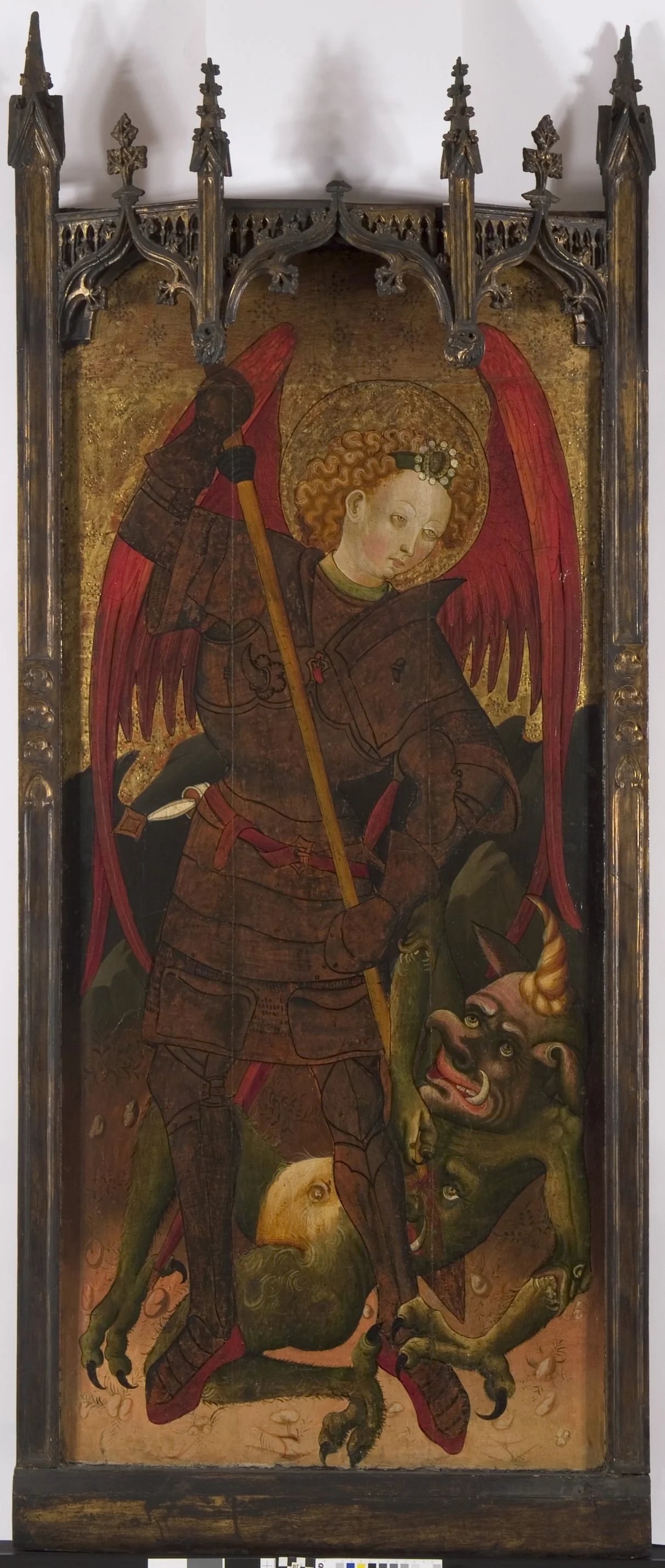 15th century Spanish panel painting before treatment - Image courtesy of Yosi Pozeilov