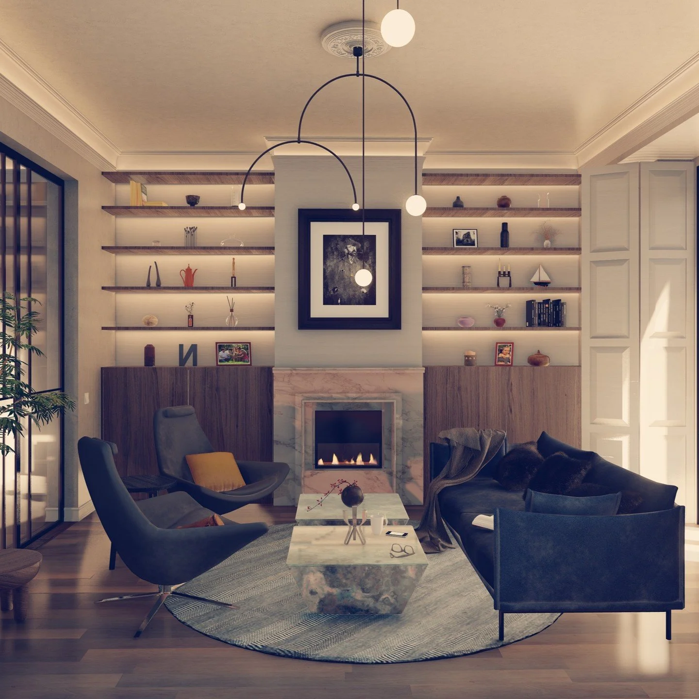 Cervantes 22

Behind these iconic 19th-century Salamanca doors, we've crafted a dialogue between Madrid's golden age and contemporary luxury. Where ornate moldings meet minimalist Cassina pieces, and herringbone oak floors flow beneath modern track l