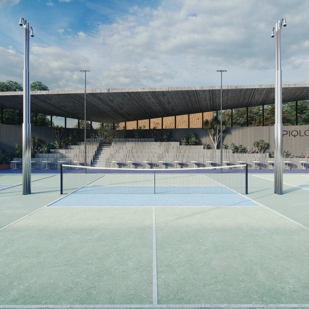 Pickleball Club Interlomas.

Nestled amidst urban dynamism, this sanctuary is not just a place to play, but a symphony of design and function. 

Sleek, minimalist lines weaving seamlessly with nature, creating an oasis of tranquillity and thrill. The