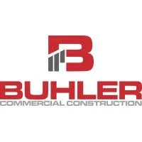 Buhler Commercial Construction logo with a red and gray stylized 'B' and company name below.