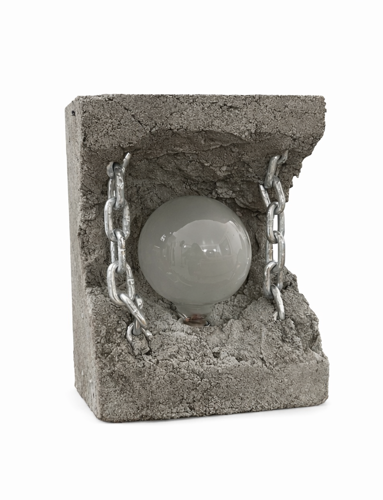 Industrial Lamp - Concrete & Chain