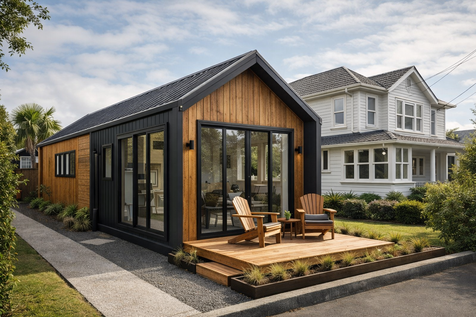 Granny Flat Design 70m2, gabled roof.