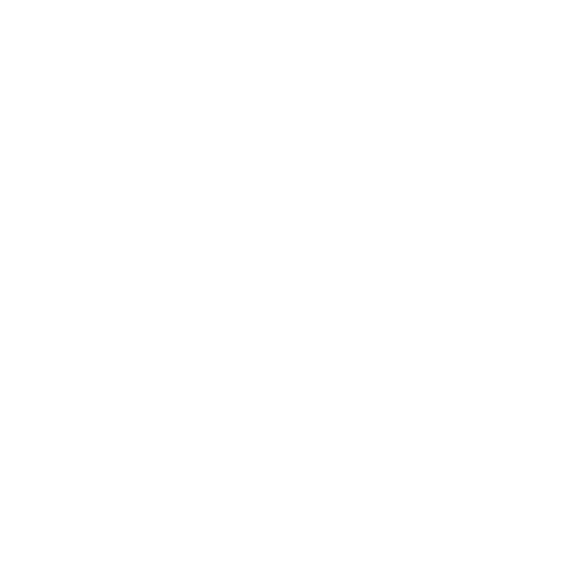 White line art drawing of a flower with leaves on a black background.