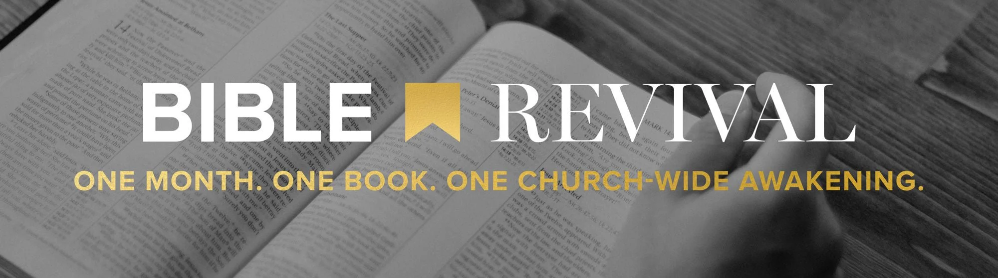 Bible Revival. One month. One book. One church-wide awakening.